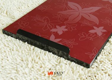 سفید / قرمز / پانل های سیاه برجسته 3D MDF انجمن داخلی تزئینی دیوار