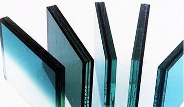 آبی، خاکستری معماری PVB روکش شیشه ایمنی، پانل های تزئینی چند لایه شیشه ای